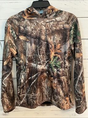 Realtree Camo Pullover Hoodie in Brown, Green & Tan